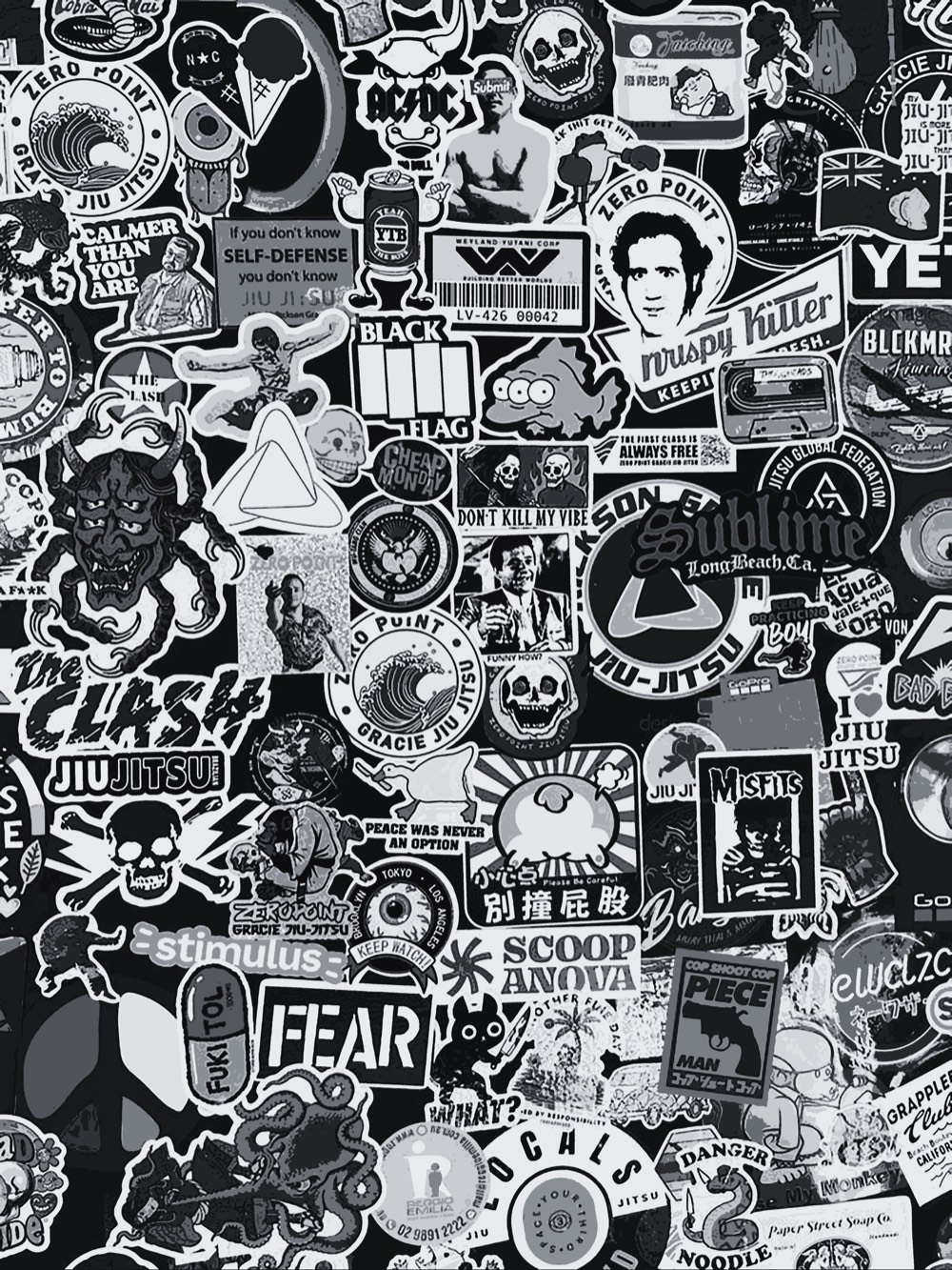 The sticker wall aesthetic at Zero Point Sydney